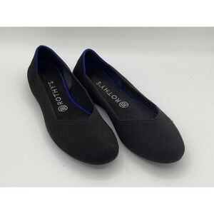Rothy's The Point Black Knit Ballet Flats Women's Size 9.5